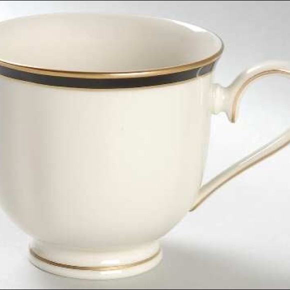 7 Lenox URBAN LIGHTS Cups - Very Elegant Black Bands, Gold Trim - Picture 8 of 12